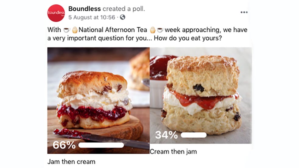 Afternoon tea Boundless poll